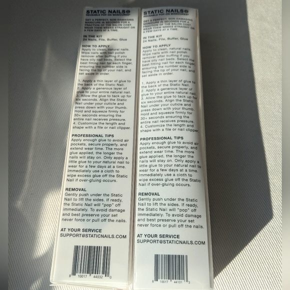 NEW 2 sets of Static Press On Nails in Nudist Almond and Classic Taupe Square - Picture 5 of 5